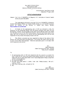 CMO NFSG As on 01.03.2010