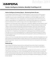 Hacker Intelligence Initiative, Monthly Trend Report #5
