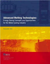 ITP Metal Casting: Advanced Melting Technologies