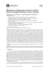 Quantitative and Qualitative Analysis of Editor Behavior Through Potentially Coercive Citations