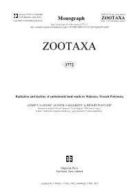 Radiation and Decline of Endodontid Land Snails in Makatea, French Polynesia