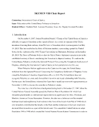 SKYMUN VIII Chair Report 1. Introduction