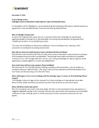 1 | Page December 9, 2014 Project Backgrounder Enbridge's Move To