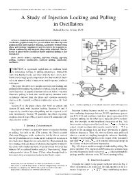 "A Study of Injection Locking and Pulling in Oscillators," IEEE Journal