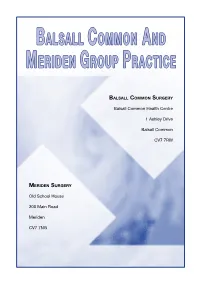 Balsall Common and Meriden Group Practice