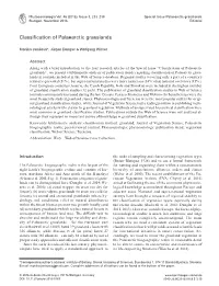 Classification of Palaearctic Grasslands