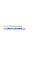 Clover Efi Manual Install