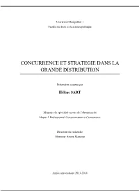 Concurrence Et Strategie Dans La Grande Distribution