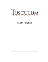 Faculty Handbook