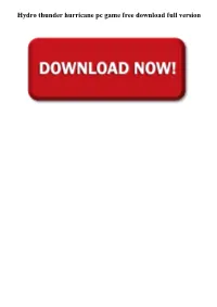 Hydro Thunder Hurricane Pc Game Free Download Full Version