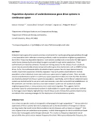 Population Dynamics of Underdominance Gene Drive Systems in Continuous Space