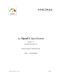 The Opencl Specification