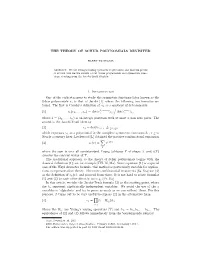 The Theory of Schur Polynomials Revisited