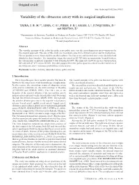 Variability of the Obturator Artery with Its Surgical Implications