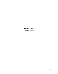 Appendix a Response