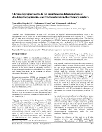 Chromatographic Methods for Simultaneous Determination of Diiodohydroxyquinoline and Metronidazole in Their Binary Mixture