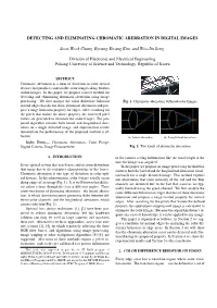 Detecting and Eliminating Chromatic Aberration in Digital Images
