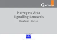 Harrogate Area Signalling Renewals Horsforth – Rigton