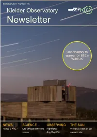Kielder Observatory Newsletter