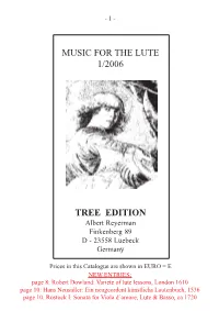 Music for the Lute 1/2006 Tree Edition