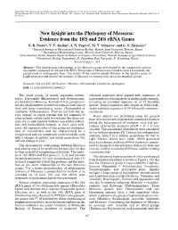 New Insight Into the Phylogeny of Mesozoa: Evidence from the 18S and 28S Rrna Genes N