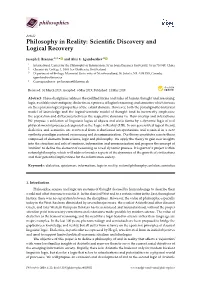 Philosophy in Reality: Scientiﬁc Discovery and Logical Recovery
