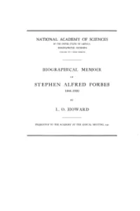 Stephen Alfred Forbes 1844-1930