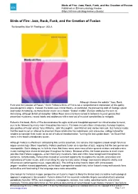 Birds of Fire: Jazz, Rock, Funk, and the Creation of Fusion Published on Ethnomusicology Review (