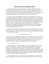 Intro to Measurement Uncertainty 2011