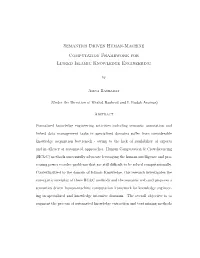 Semantics Driven Human-Machine Computation Framework for Linked Islamic Knowledge Engineering