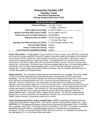 University Corridor Light Rail Transit Project Profile