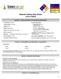 2 3 0 Material Safety Data Sheet