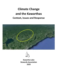 Climate Change and the Kawarthas, Context, Issues and Response