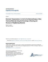 Electronic Transmutation: an Aid for the Rational Design of New Chemical Materials Using the Knowledge of Bonding and Structure of Neighboring Elements