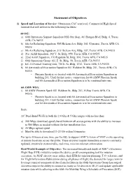 Statement of Objectives