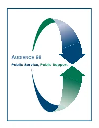AUDIENCE 98 Public Service, Public Support