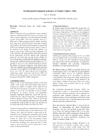 Geothermal Development in Kenya: a Country Update - 2012