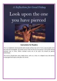 Good Friday Pierced Text