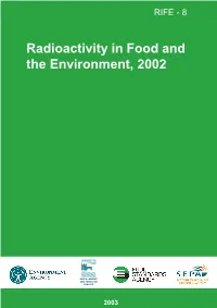 Radioactivity in Food and the Environment, 2002