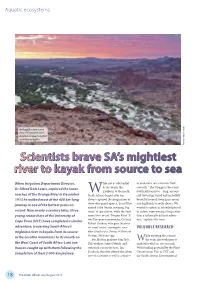 Scientists Brave SA's Mightiest River to Kayak from Source To