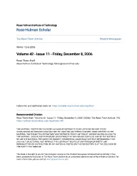 Volume 42 - Issue 11 - Friday, December 8, 2006