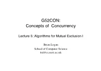 05 Mutex Algorithms I