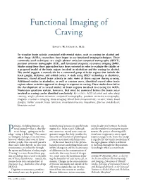 Functional Imaging of Craving