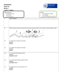 Grade 10 Geography Folding Week 5 Lesson 7