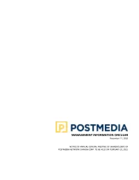 MANAGEMENT INFORMATION CIRCULAR December 17, 2020