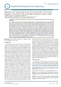 Mitigation of Sedimentation at the Diverstion Intake of Fota Spate Irrigation