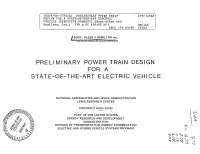 Preliminary Power Train Design for a State-Of-The-Art Electric Vehicle