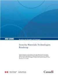 Security Materials Technologies Roadmap Synthesis Report
