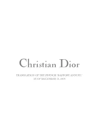 Annual Report As of December 31, 2019
