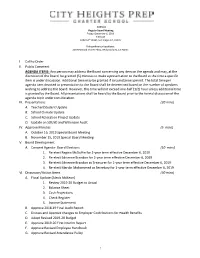 Any Person May Address the Board Concerning Any Item on the Agenda and May, At
